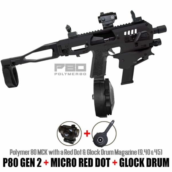 p80 polymer 80 mck micro red dot and glock drum