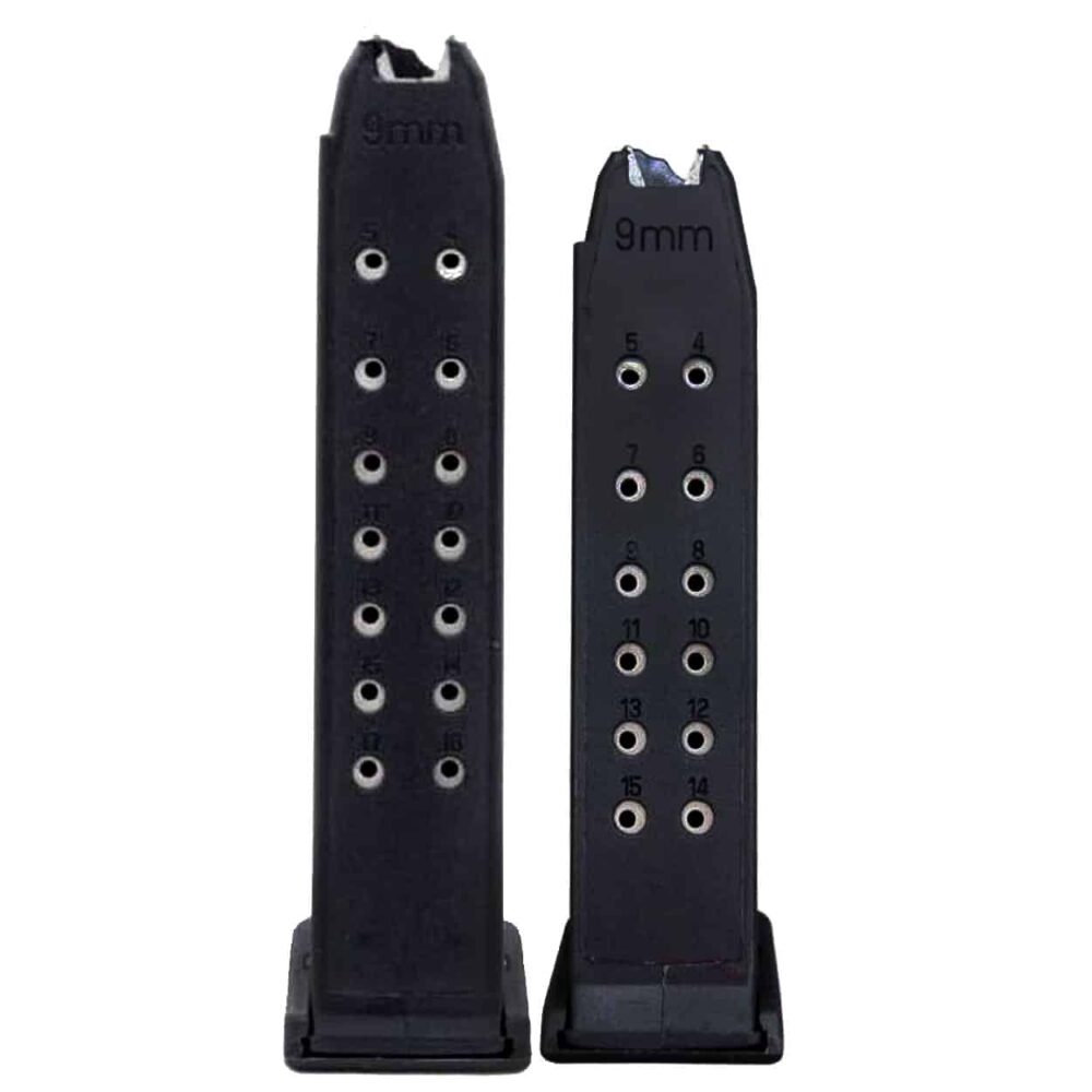 Glock Standard Capacity Magazines 9mm 17 round 9mm 15 round