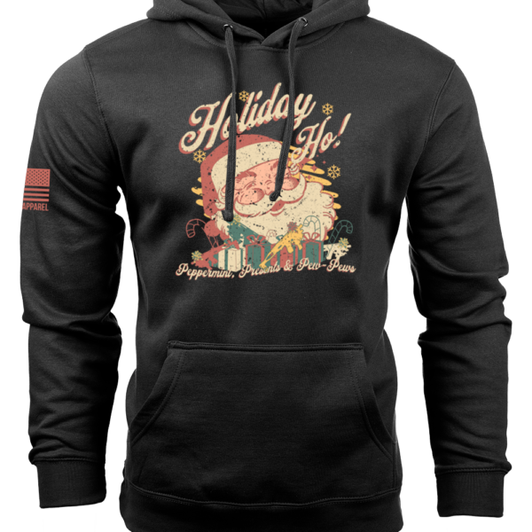 Holiday Ho Black Hoodie