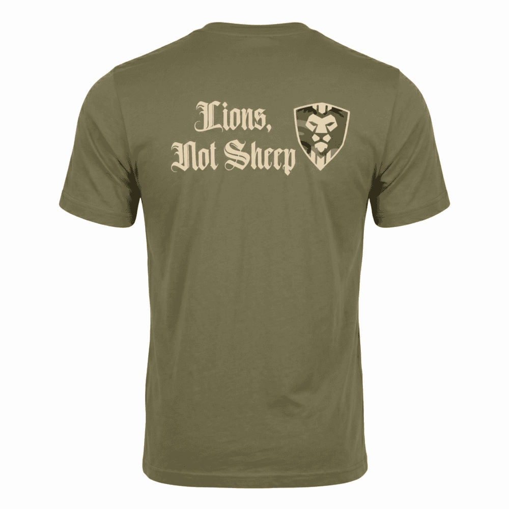 Lions Not Sheep Tshirt Back
